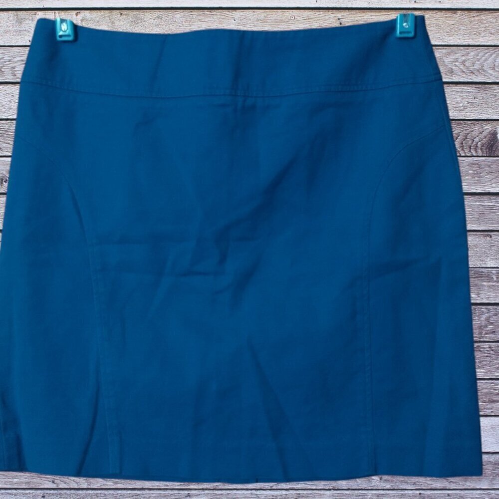 Valerie Bertinelli Size 10 Blue Pencil Skirt Zip Back Classic Office Career